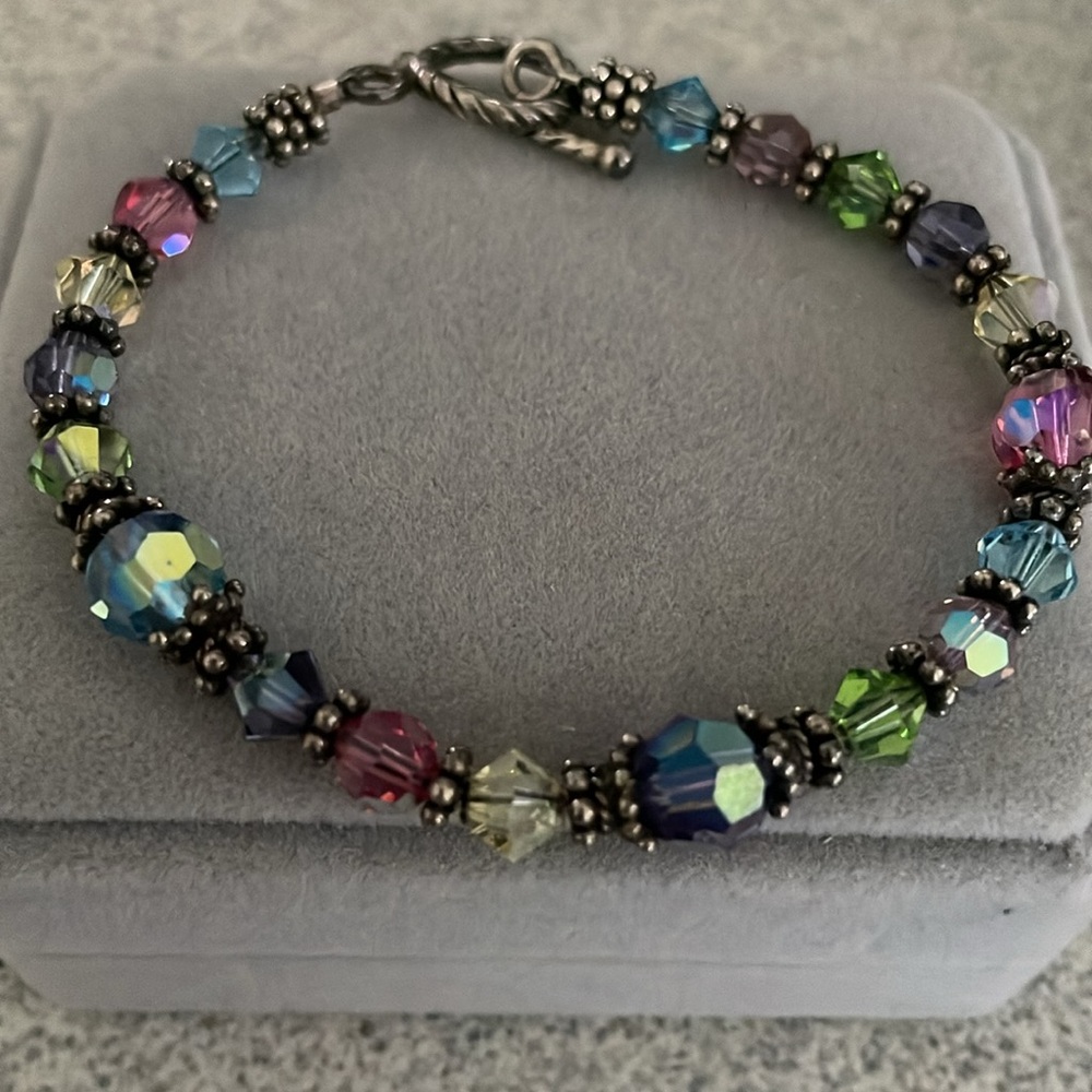 Swarovski Multicolor Crystal Bracelet 7.5 inch